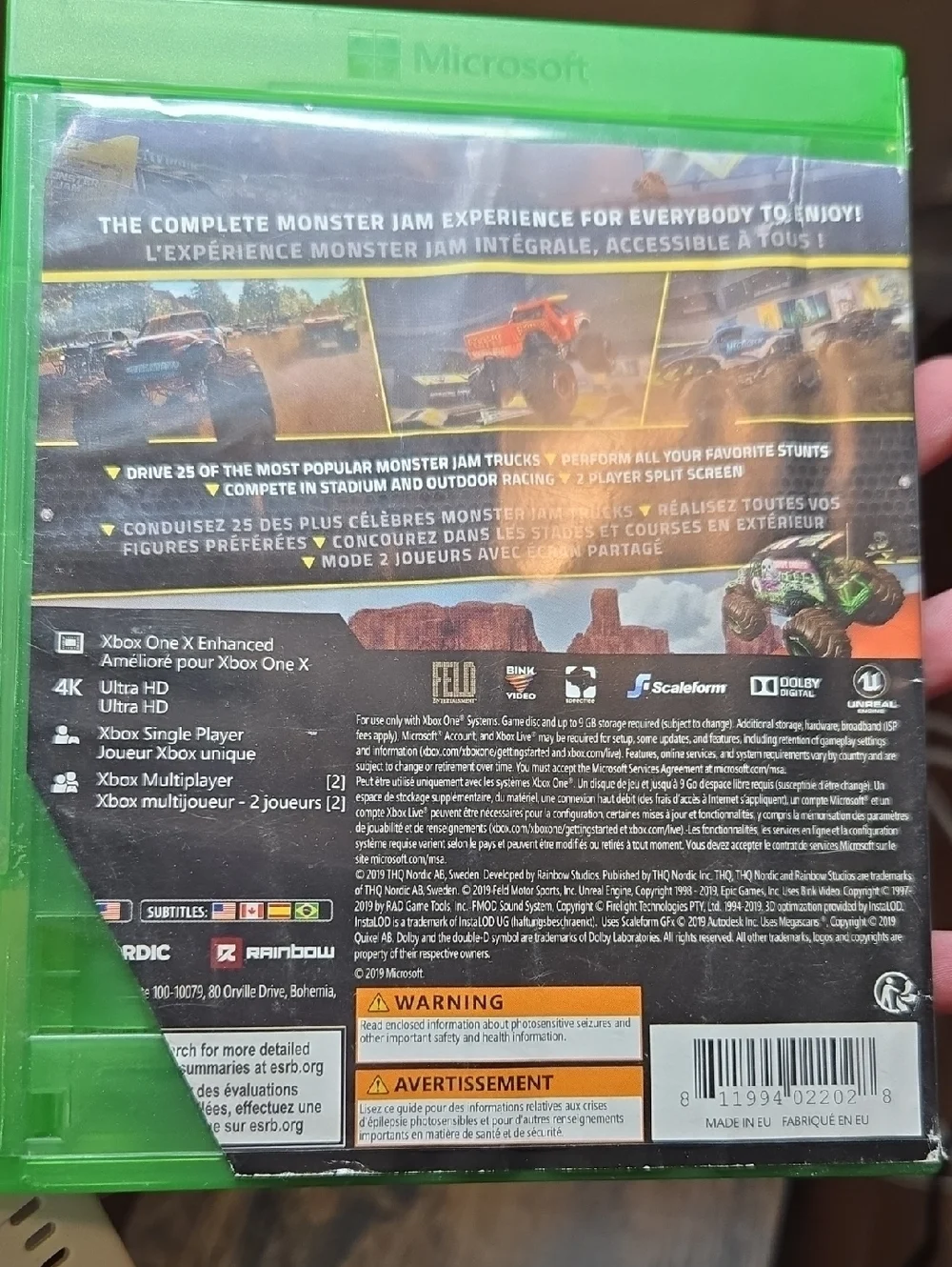 Monster Jam Steel Titans For XBox One Used